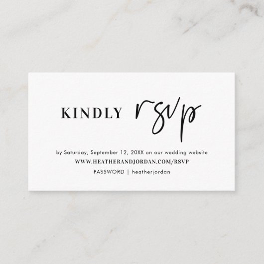 モダンの対応結婚RSVPエンクロージャカード エンクロージャーカード (正面)