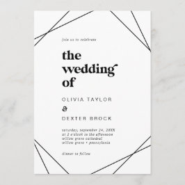 ～モダンの幾何結婚的な 招待状