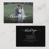 モダンの手結婚に手紙が届いた写真ありがとう ノートカード (正面/裏面)