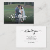 モダンの手結婚に手紙が届いた写真ありがとう ノートカード (正面/裏面)