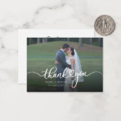 モダンの手結婚に手紙が届いた写真ありがとう ノートカード (正面/裏面インサイチュ)