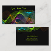 モダンの抽象的でカラフルな渦巻くラインデザイン 名刺 (正面/裏面)