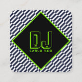 モダンの抽象的で幾何学的で進歩的なスタイル スクエア名刺 (正面)