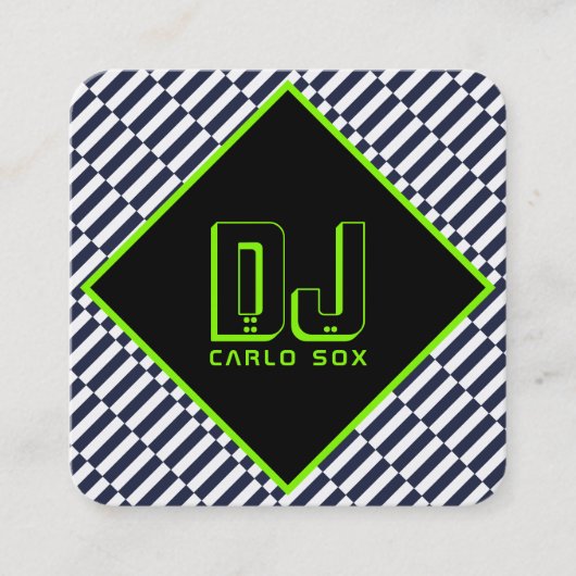 モダンの抽象的で幾何学的で進歩的なスタイル スクエア名刺 (正面)