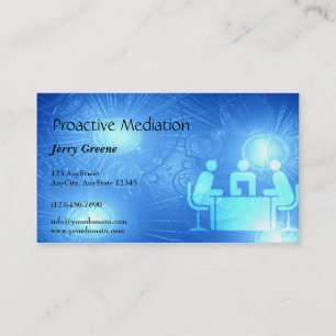 モダンの抽象的で青いオフィスの名刺 名刺