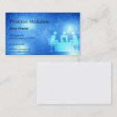 モダンの抽象的で青いオフィスの名刺 名刺 (正面/裏面)