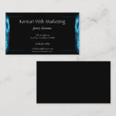 モダンの抽象的で青くハイテクな名刺 名刺 (正面/裏面)