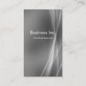 モダンの抽象的なオーロラの効果の灰色 名刺 (裏面)