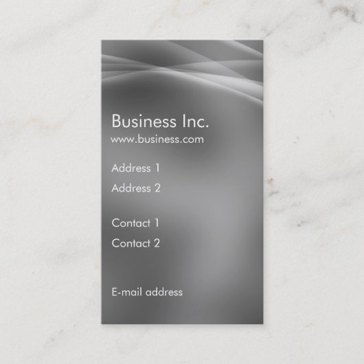 モダンの抽象的なオーロラの効果の灰色 名刺 (正面)