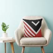 モダンの抽象的な枕黒、赤、灰色白 クッション (椅子)