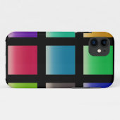 モダンの抽象的な正方形パターン Case-Mate iPhoneケース (裏面(横))