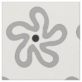 モダンの抽象的な灰色の花の生地 ファブリック (クローズアップ)