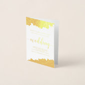 モダンの抽象的な金ゴールドホイル|の結婚式招待状 箔カード (正面)