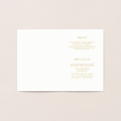 モダンの抽象的な金ゴールドホイル|の結婚式招待状 箔カード (内部)