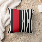 モダンの抽象芸術のスタイル、黒、白の枕は&red クッション (ブランケット)