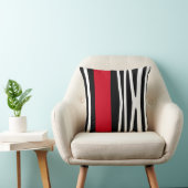 モダンの抽象芸術のスタイル、黒、白の枕は&red クッション (椅子)