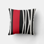 モダンの抽象芸術のスタイル、黒、白の枕は&red クッション (裏面)