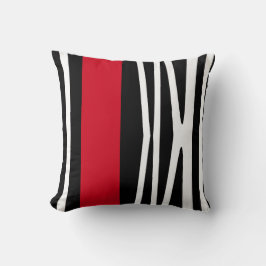 モダンの抽象芸術のスタイル、黒、白の枕は&red クッション