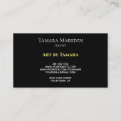 モダンの抽象芸術のブラシは創造的な芸術家をなでます 名刺 (裏面)