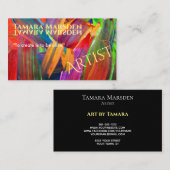 モダンの抽象芸術のブラシは創造的な芸術家をなでます 名刺 (正面/裏面)