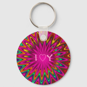 モダンの抽象芸術I愛keychain キーホルダー
