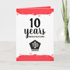 モダンの普遍的な従業員記念日カード カード