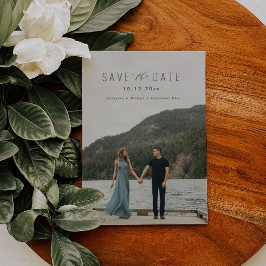 モダンの書日付はがきの保存 案内ポストカード