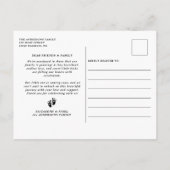 モダンの来ベビー写真妊娠 ポストカード (裏面)