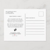 モダンの来Soon Bowベビー写真妊娠 案内ポストカード (裏面)