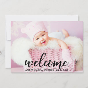 モダンの歓迎された新生児の発表 案内状