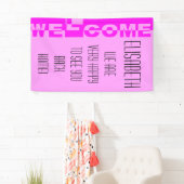 モダンの歓迎された旗 + あなたのbackgr。 及びアイディア 横断幕 (インサイチュ)