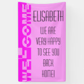 モダンの歓迎された旗 + あなたのbackgr。 及びアイディア 横断幕 (縦)