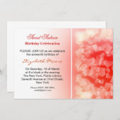 モダンの第16誕生祝いの招待 招待状 (正面/裏面)