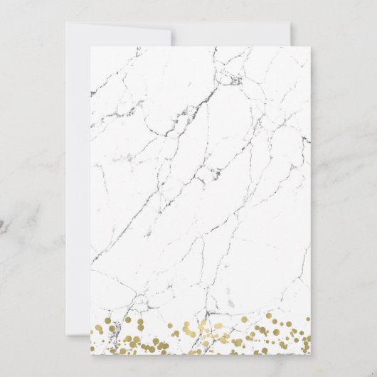モダンの第30誕生会の金ゴールドの大理石 招待状 (裏面)