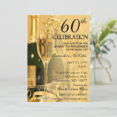モダンの第60バースデーパーティ招待状 招待状 (スタンド正面)