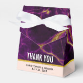 モダンの紫と金ゴールドの抽象芸術大理石 フェイバーボックス (正面サイド)