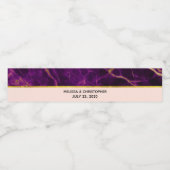 モダンの紫と金ゴールドの抽象芸術大理石 ペットボトルラベル (シングルラベル)