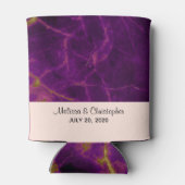 モダンの紫と金ゴールドの抽象芸術大理石 缶クーラー (裏面)