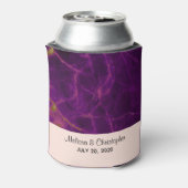 モダンの紫と金ゴールドの抽象芸術大理石 缶クーラー (缶裏面)