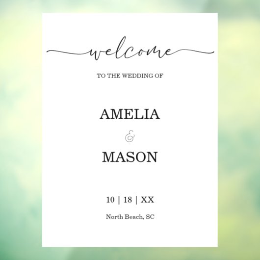 モダンの結婚ウィンドウの鏡の固定デカール ウィンドウサイン (シート3)