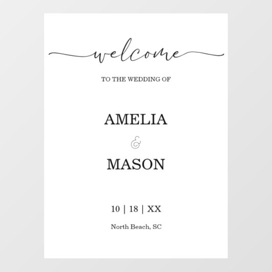 モダンの結婚ウィンドウの鏡の固定デカール ウィンドウサイン (シート)