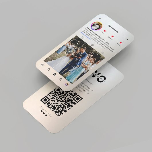 モダンの結婚オーガナイザー銀インスタグラム 名刺