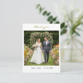 モダンの結婚シンプル写真カスタムDIYありがとう サンキューカード (スタンド正面)