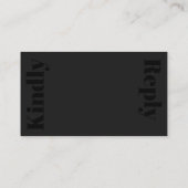 モダンの結婚シンプルwebサイトオンラインrsvp エンクロージャーカード (裏面)