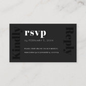モダンの結婚シンプルwebサイトオンラインrsvp エンクロージャーカード (正面)