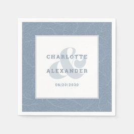 モダンの結婚ダスティブルートレンディー新郎新婦 スタンダードカクテルナプキン