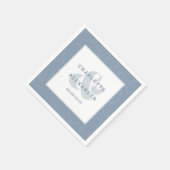 モダンの結婚ダスティブルートレンディー新郎新婦 スタンダードカクテルナプキン (角)