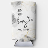 モダンの結婚テンプレート白黒シンプル スリム缶クーラー (正面)