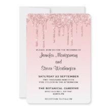 モダンの結婚ピンクのグリッター