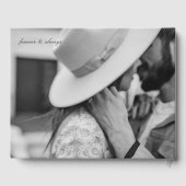 モダンの結婚フォトゲストブック ゲストブック (裏面)